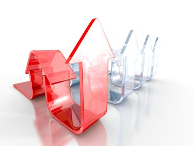 Gayrimenkul konsept ev simgesini 