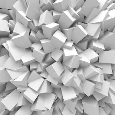 Soyut beyaz küpleri duvar arka plan