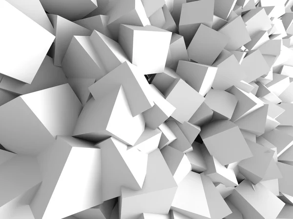 Abstrato branco cubos parede fundo — Fotografia de Stock