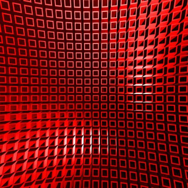 Soyut kırmızı küp blok duvar 