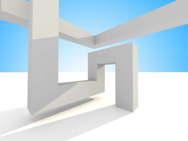 Abstracte futuristische 3d het platform achtergrond — Stockfoto