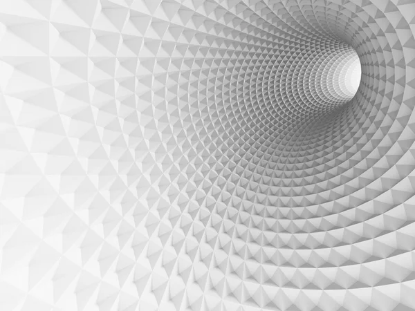 Abstracte witte Tunnel van 3D-achtergrond — Stockfoto