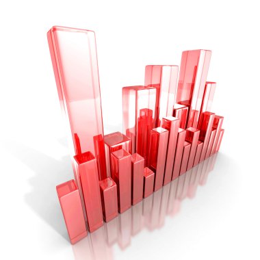 Kırmızı iş bar grafik diyagramı