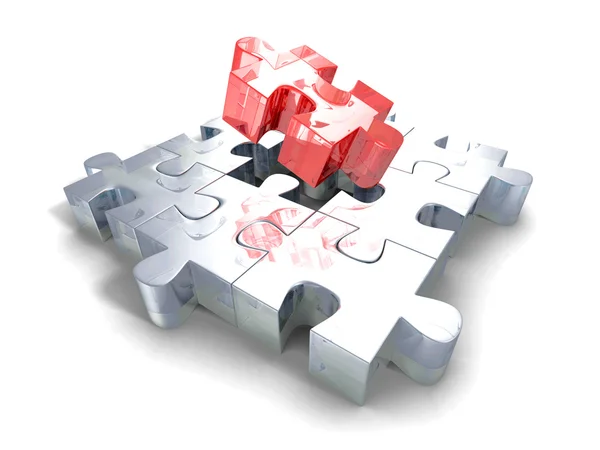 Different piece of jigsaw puzzle structure — Stock Photo, Image