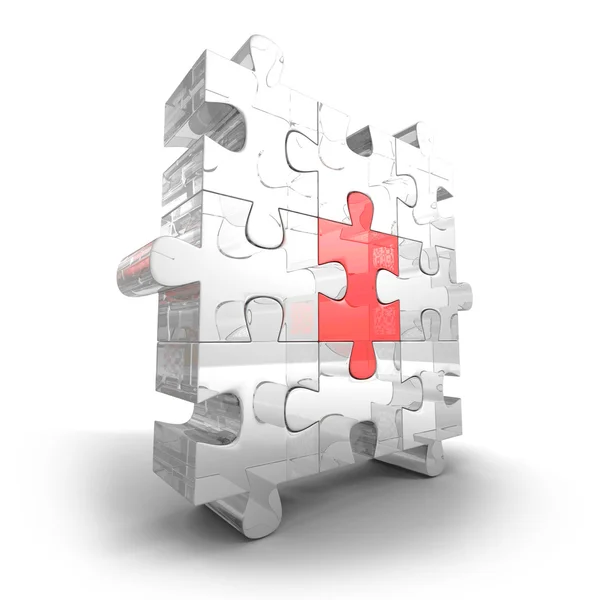 Glas Jigsaw puzzel — Stockfoto