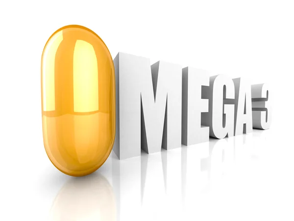 Fish oil omega 3 capsule — Stock Photo, Image