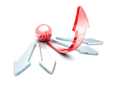 Cam Küre 3d kırmızı top 