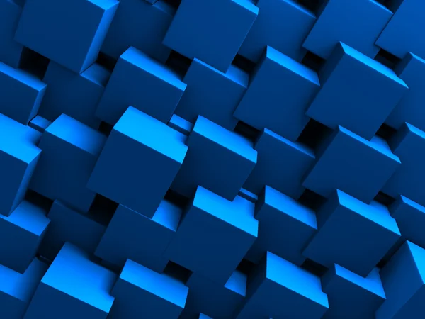 Bloques azules Fondo geométrico de pared —  Fotos de Stock