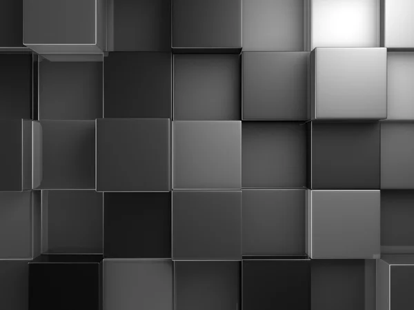 Fundo de parede de cubos metálicos escuros abstratos — Fotografia de Stock