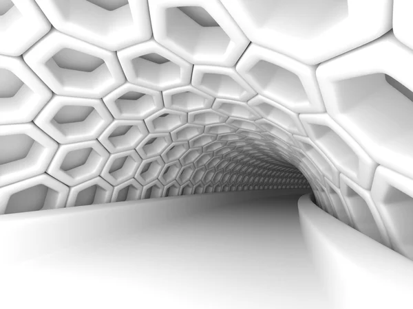 Terowongan Arsitektur Abstrak Dengan Latar Belakang Ringan — Stok Foto