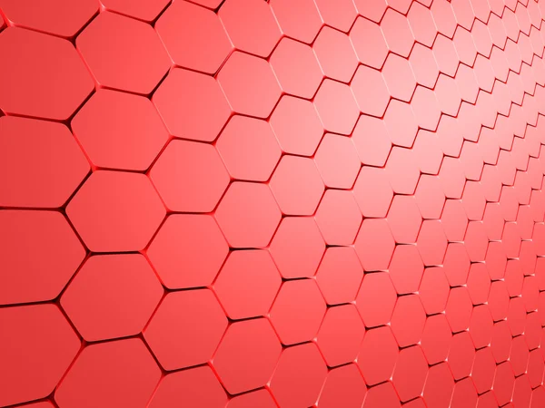 Modèle hexagonal abstrait Rouge — Photo