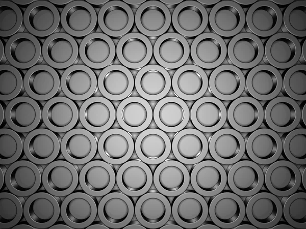 Schwarze metallische runde Formen — Stockfoto
