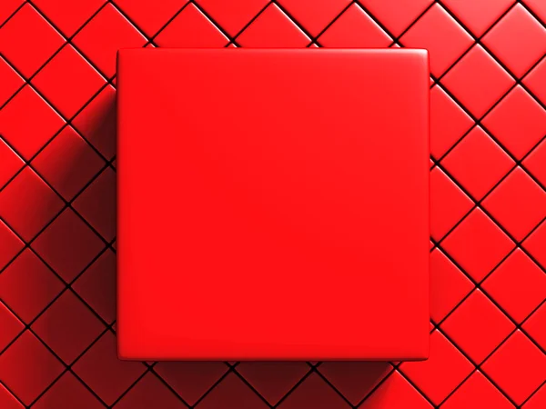 Cubo muro rosso — Foto Stock