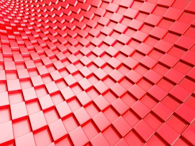 Kırmızı metalik küpleri arka plan