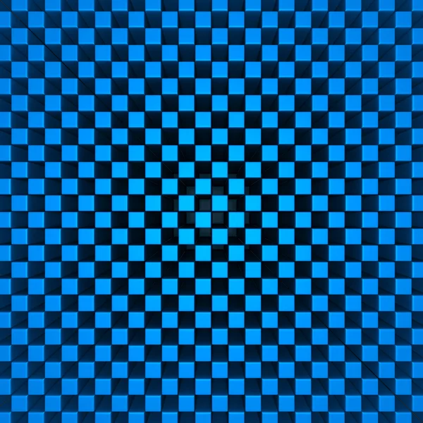 Blue Checker Pattern Cubes — Stock Photo, Image