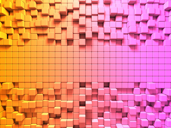 Bright Colorful Cubes Pattern 