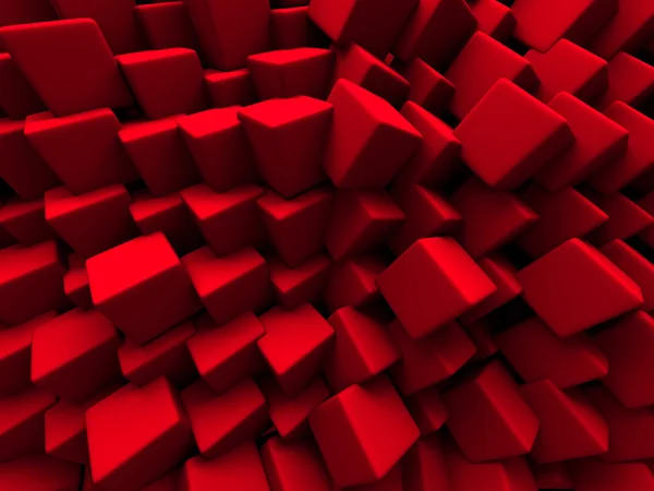 Rode Cube blokken achtergrond — Stockfoto