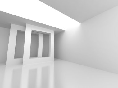 Beyaz Modern mimari iç