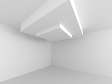 Fütüristik beyaz mimari tasarım 