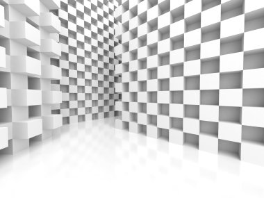 Soyut Cubes beyaz mimarisi