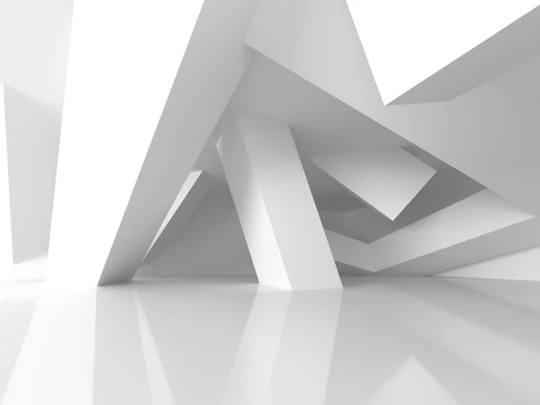Geometrische weiße Architektur modernes Design — Stockfoto