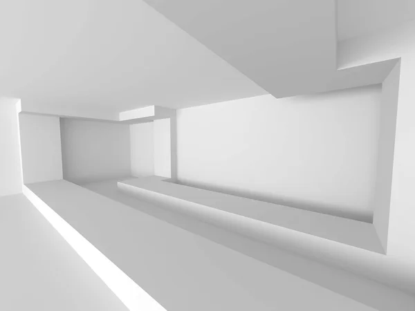 抽象的白色建筑物室内背景 — 图库照片