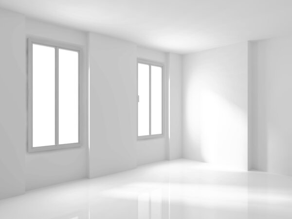 White Empty Room Interior  