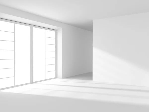 Αφηρημένη άδειο λευκό δωμάτιο εσωτερικό — Φωτογραφία Αρχείου