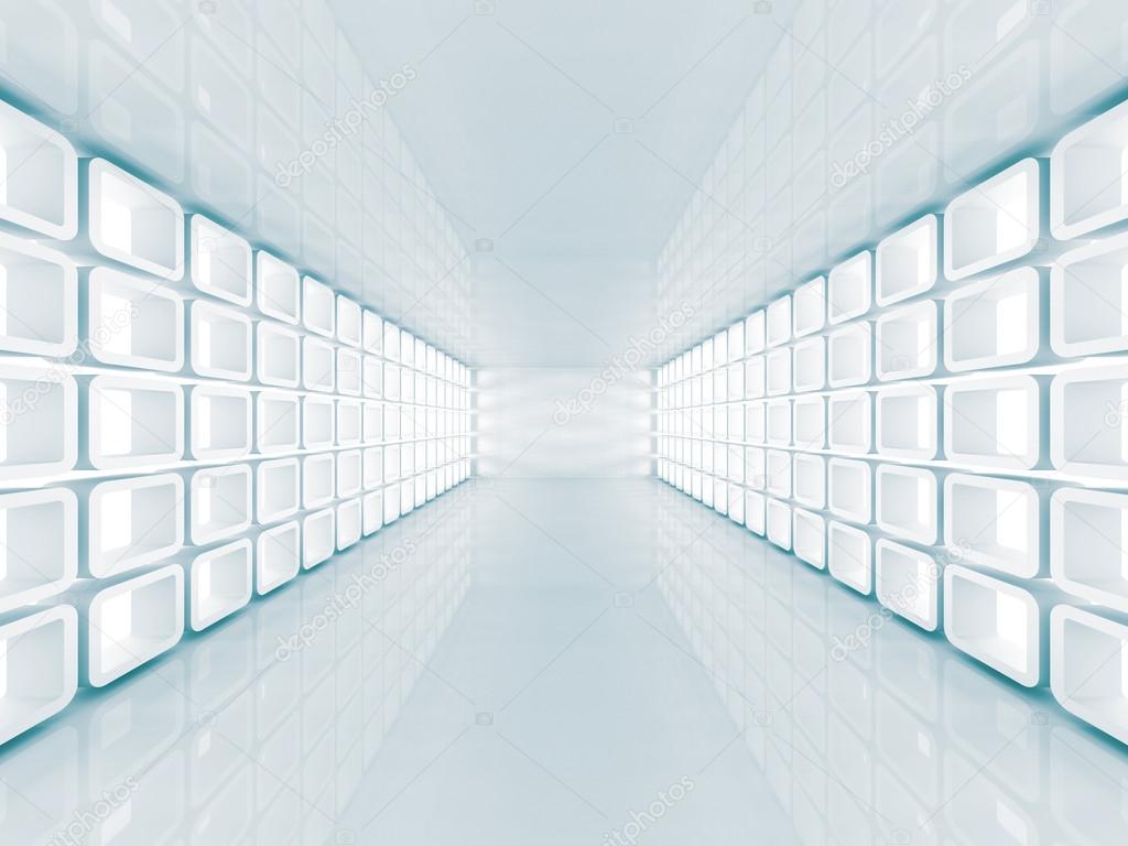 Abstract Futuristic Hall Background Stock Photo by ©VERSUSstudio 119763698