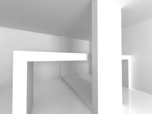 Abstract White Geomatric Interior — Stock Photo, Image