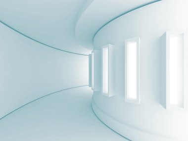 Soyut boş ışıklı koridor