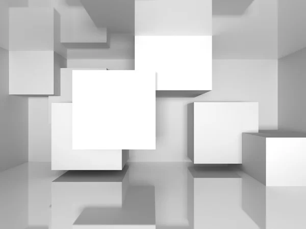 Abstract Architecture White Blocks Background — Stock Photo, Image