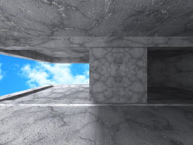 Boş beton iç arka plan