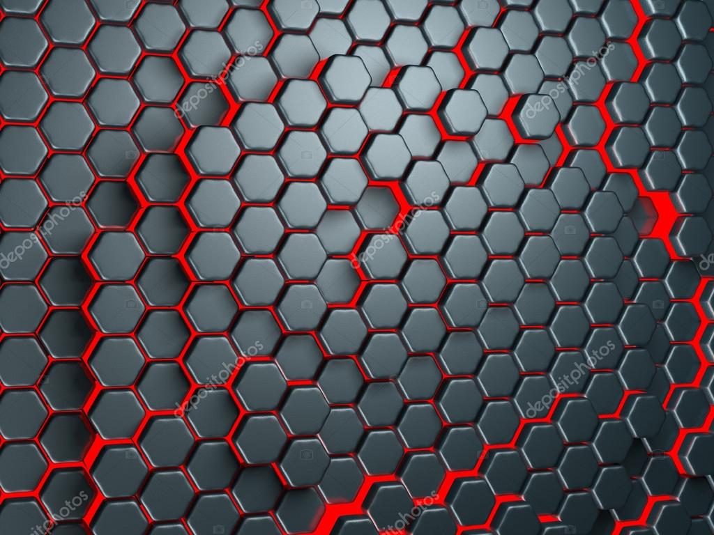 Red dark metallic hexagon pattern Stock Photo by ©VERSUSstudio 124009382