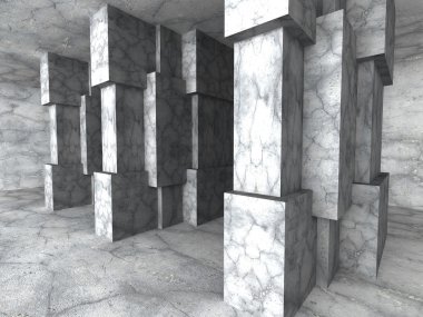 Beton mimari tasarım geometricconstruction arka plan