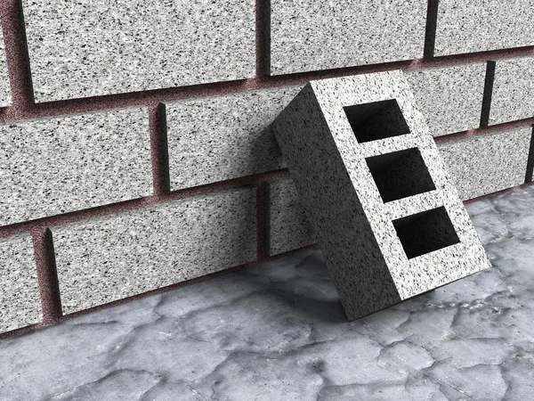 Concrete brick construction — Stock Photo, Image