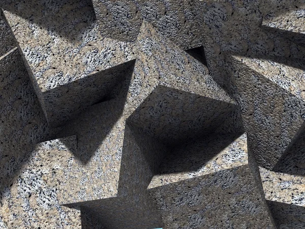 Chaotic concrete cubes blocks