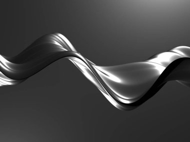 Metalik, soyut, dalgalı sıvı arka plan. 3d resimleme