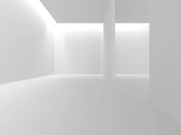 Beleuchtete Innenausstattung Leerer Raum Innenraum Hintergrund Renderer — Stockfoto
