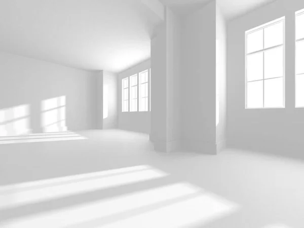 Λευκό Μοντέρνο Άδειο Δωμάτιο Αφηρημένη Έννοια Κτιρίου Αποτύπωση — Φωτογραφία Αρχείου