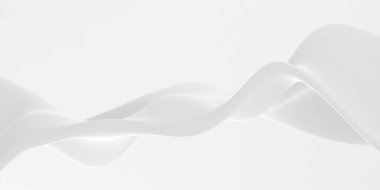Beyaz soyut sıvı dalgalı arka plan. 3d resimleme