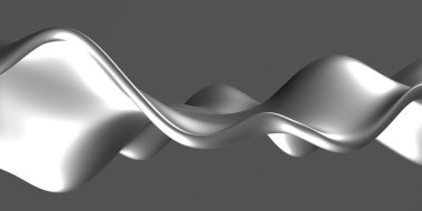 Metalik, soyut, dalgalı sıvı arka plan. 3d resimleme