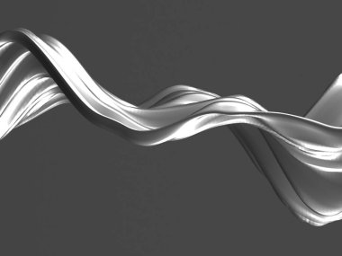 Metalik, soyut, dalgalı sıvı arka plan. 3d resimleme