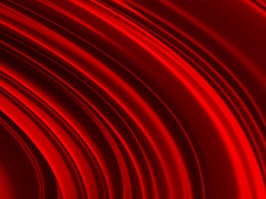 Kırmızı yumuşak dalgalar. Lüks, soyut bir arka plan. 3d hazırlayıcı