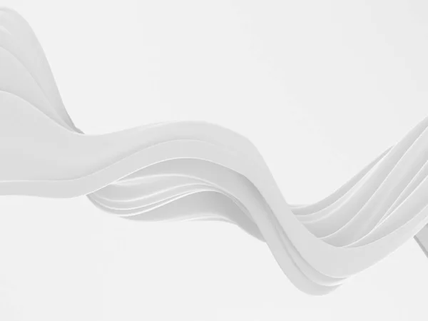 Bílé Abstraktní Tekuté Zvlněné Pozadí Vykreslení Ilustrace — Stock fotografie