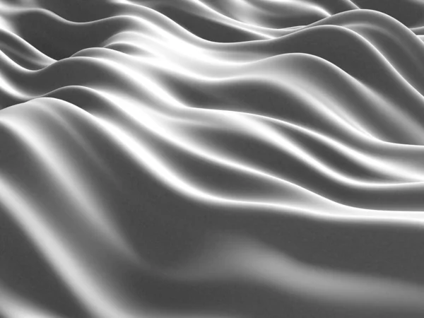 Metallic Abstract Wavy Liquid Background Render Illustration — Stock Photo, Image