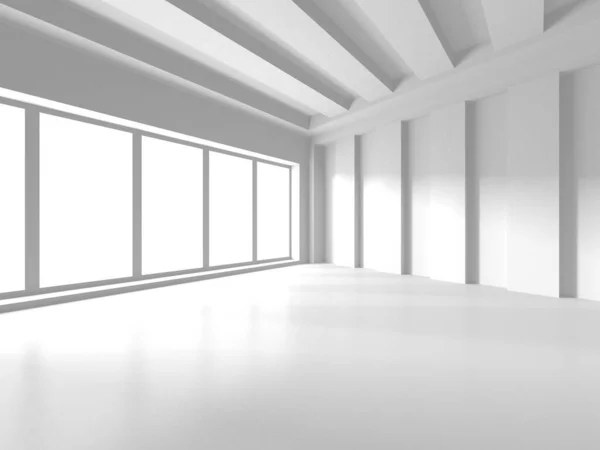 Abstract White Architecture Design Concept Inglês Ilustração Renderização — Fotografia de Stock