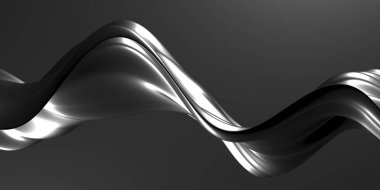 Metalik, soyut, dalgalı sıvı arka plan. 3d resimleme