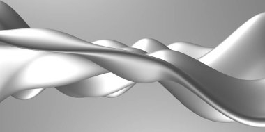 Metalik, soyut, dalgalı sıvı arka plan. 3d resimleme