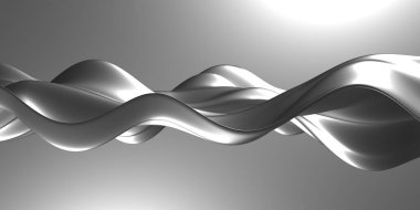 Metalik, soyut, dalgalı sıvı arka plan. 3d resimleme